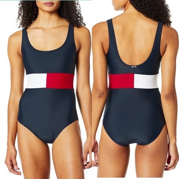 NWT Tommy Hilfiger Iconic One-Piece Swimsuit - Picture 1 of 3